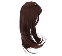 Jectse Parrucca per Capelli per Bambola, Sostituzione dei Capelli per Bambola in Fibra Ad Alta Temperatura, Parrucca per Lunghi Ricci per 1/3, per Coda di con Mazzi Ricci (Marrone castagna)