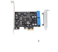 Jectse PCIE PCIExpress a Scheda di Espansione USB 3.0 con Header Interno a 2 Porte e 19 Pin a Basso Profilo, 4 Moduli di Alimentazione, 4 Assicurazioni