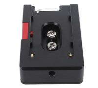 Jectse Piastra Adattatore Batteria Np F Pulsante Autoblocante Antiscilolo, USCITA CC, Aumenta Atrito, Pulsante Autobloccante, Installazione Semplice, Visualizza Alimentazione Batteria