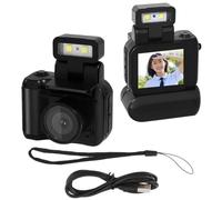 Jectse Piccola Videocamera DV 1080P HD, Videoregistratore DVR con Schermo a Colori da 1,44 Pollici con Custodia di Ricarica per Torcia, per Viaggi, Sport (BLACK)