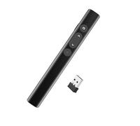 Jectse Presentatore Wireless da 2,4 GHz con Ricevitore USB, Clicker Plug-and-play, Telecomando per Presentazioni, Puntatore Rosso, Raggio di Controllo di 30 M per Discorsi Didattici