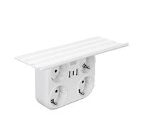 Jectse Prolunga per Presa con Vassoio, 4 Prese CA 3 Porte USB 1 USB C, Luce Notturna con Rilevamento Intelligente 4000 W Ad Alta Sicurezza, Protezione per Dormitorio di Home Office