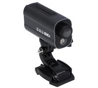 Jectse Registratore per Telecamera per Casco, Telecamera per Guida Moto EIS Anti Shake 2.4G WiFi Obiettivo Grandangolare da 170 Gradi Visione Notturna 5K con Luce LED per Escursionismo