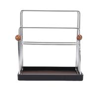 Jectse Robusto Supporto per Tagliere in Acciaio Inossidabile con Vassoio di Scarico, Organizer per Utensili da per Riporre il Piano di Lavoro, Supporto per Forbici, Pelapatate e Coltelli (Desktop)