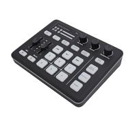 Jectse Scheda da Gioco, Mixer di Tipo C 5.0 con Luce RGB, Controllo del Volume per Streaming Live, Podcasting