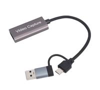 Jectse Scheda di Acquisizione Video 4K, Interfaccia Multimediale HD su USB e Tipo C per la Registrazione di Giochi in Streaming con Bassa Latenza, Compatibile con OBS