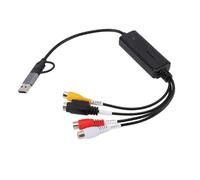 Jectse Scheda di Acquisizione Video USB 2.0 Grabber AV da S-Video a USB Tipo C con Plug and Play per la Registrazione in Streaming su PC