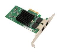 Jectse Scheda di Rete PCIe, Adattatore Ethernet PCI Express 10/100/1000Mbps, Adattatore LAN con Doppia Interfaccia RJ45, Scheda di Rete Gigabit Server Pciex4, per Computer Desktop