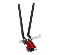 Jectse Scheda di Rete Wireless WiFi 7 PCIe per PC, 6G 5G 2.4G Tri-Band 6400Mbps Bluetooth 5.4, Doppia Antenna 8dBi, per Wins 10 11