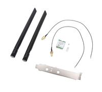 Jectse Scheda WiFi 6 per PC Desktop, Scheda SIM WiFi RTL8852BE WiFi 6 M.2, Compatibile con Scheda di Rete Wireless 10 11, 1800 Mbps BT 5.2 RTL8852BE. (Staffa per antenna esterna)