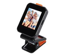 Jectse Schermo Selfie, 2in HD Back Camera Schermata Dual Band WiFi con Morsetto per Il Telefono Vlog Live Stream Registrazione (White)