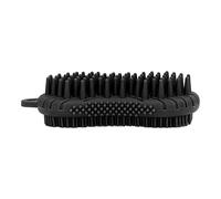 Jectse Scrubber per il Corpo in Silicone, Spazzola per il Corpo a Doppio Lato con Impugnatura Ergonomica, Esfoliante per il per Doccia, Spazzola per Massaggio in Silicone per del (BLACK)
