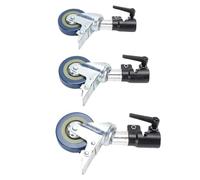 Jectse Set di Ruote per Caster Girevole 3 Pacchetti, Ruote per Pentola per Fotografia a Rotazione a 360 ° con Freno per Sparatorie Video in Studio, per Supporti per la Luce 25 Mm