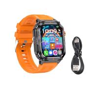 Jectse Smart Watch per Uomo e Donna, Orologio Sportivo Intelligente, con Torcia LED, Schermo da 2,0 Pollici, Oltre 100 modalità Sportive, Chiamata Bluetooth, Progettato per la Attiva (ORANGE)