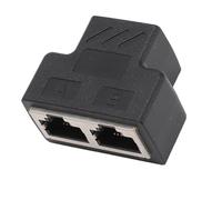 Jectse Splitter Adattatore Ethernet di Rete RJ45 da 1 a 2 Porte, Cavo Adattatore Splitter Ethernet LAN 2 Dispositivi per Navigare in Internet Contemporaneamente, Compatibile con Set Top