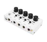 Jectse Splitter Amplificatore per Cuffie a 4, Uscita di Ingresso Stereo da 1/4 di Pollice con Controllo del Volume Indipendente e Indicatori LED per la Condivisione della Registrazione