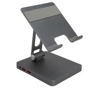 Jectse SupportO Hub USB C, Stazione Docking USB C 10 in 1 Con SupportO Pieghevole, 4K 30Hz, Ricarica PD Da 100 W, 2 X 3.1, Jack Da 3,5 Mm, Letture Di Scheme SD TF per Tablet (GRAY)