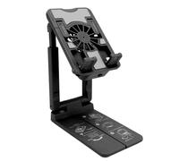 Jectse Supporto per Cellulare con Dispositivo di Raffreddamento, Supporto per Selfie per Cellulare Regolabile in Altezza con Ventola di Raffreddamento Rapido, Luci Colorate RGB Supporto