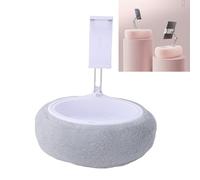 Jectse Supporto per Cuscino per Tablet, Dotato di Clip Elastica Rotante a 360° e Bracci Pieghevoli a 180°, Confortevole Sulla Pelle, con Ciotola Staccabile, (Ciotola singola grigio chiaro (5-8,7