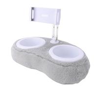 Jectse Supporto per Cuscino per Tablet, Portatile Leggero con Elastica Rotante a 360 Gradi per Leggere, Guardare, Lavorare Sul Divano del Letto (Ciotola doppia grigio chiaro (4-13 pollici))