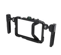 Jectse Supporto per Telefono, con Maniglie Porta per Slitta Fredda Fori per Viti da 1/4 3/8 Pollici, Gabbia Video per Telefono in Lega di Alluminio da 14 a 16,2 Cm, Attacco Magnetico,