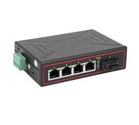 Jectse Switch Ethernet Industriale, 4 Porte 10 Porte Ottiche SFP Gigabit da 100 M con Negoziazione Automatica e Indicatori LED, per Funzionamento in Rete da 0 a 120 Km