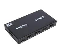 Jectse Switcher Interfaccia Multimediale HD, Splitter Video 5 in 1 Uscita 4K 30Hz con Telecomando, per Console di Gioco I Lettori Multimediali Supportano il Formato Colore HDCP 1.4 RGB