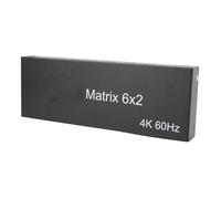 Jectse Switcher Multiviewer 4K, Switcher Seamless 4K 60Hz 6 in 2 Out con Uscita Ottica SPDIF da 3,5 Mm e Telecomando, per PC Proiettore HDTV (Spina europea)