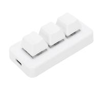 Jectse Tastiera a 3 Tasti, Tastiera da Gioco Meccanica Personalizzata Cablata USB con Design Ergonomico, per Computer Universali IOS (WHITE)
