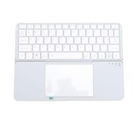 Jectse Tastiera Bluetooth, Pieghevole, 64 Tasti con Touchpad e 13 Tasti Multimediali per Laptop Tablet Smartphone, Ricaricabile, Digitazione Silenziosa, Connessione Multi Dispositivo, (SILVER)