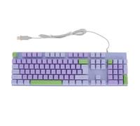 Jectse Tastiera con Caratteri Grandi, Tastiera per Computer Senza Ritardi, USB a Risposta Simultanea di Dimensioni Standard con Retroilluminazione per Anziani o Ipovedenti (PURPLE)