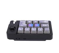 Jectse Tastiera Meccanica Retroilluminata RGB a 12 Tasti, Macro Programmabile con una Sola Mano con Interruttori Sostituibili a Caldo, Rotella di Scorrimento con Manopola, per Giochi,