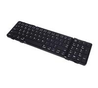 Jectse Tastiera Pieghevole di Viaggio, Tastiera Wireless Ricaricabile con Interruttori a Forbice a Basso Rumore e 12 Tasti di Scelta Rapida Multimediale per la Vittoria, per IOS, per