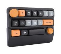 Jectse Tastierino Numerico Meccanico Wireless, Tastierino Numerico Programmabile Macro Hot Swap, Manopola di Controllo, modalità Tri, Tastiera a 15 Tasti per PC Portatile con 8 modalità (Giallo Blu)