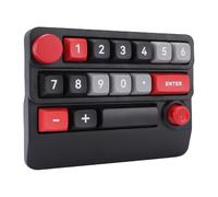 Jectse Tastierino Numerico Meccanico Wireless, Tastierino Numerico Programmabile Macro Hot Swap, Manopola di Controllo, modalità Tri, Tastiera a 15 Tasti per PC Portatile con 8 modalità (rosso)