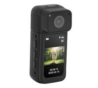 Jectse Telecamera d'azione da 2,7K, 180 gradi ruotabile Len, 1,47 pollici di schermo, Wearable Pocket Cam con cordino magnetico per il lavoro viaggio discorso (BLACK)