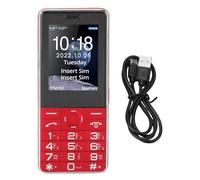 Jectse Telefono Cellulare con Pulsanti Grandi per Anziani, Telefono Sbloccato con Schermo a Colori da 2,4 Pollici, Doppia SIM e compatibilità di Rete 2G, Tasti Grandi e Display (rosso)