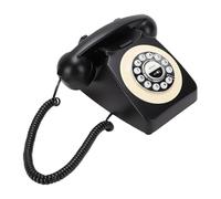 Jectse Telefono Fisso Bluetooth con Cornetta e Vivavoce, Supporta Chiamate in Vivavoce e Riproduzione Musicale, Ricarica USB, Compatibile con Smartphone e tablet. (BLACK)