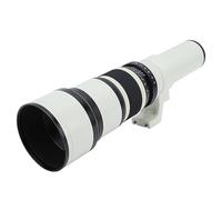 Jectse Teleobiettivo per Astronomia, Scala Accurata Messa a Fuoco Manuale Rivestimento MC Multistrato Teleobiettivo in Lega da 500 Mm con Porta Anello Adattatore T2 SL per Esterni (WHITE)