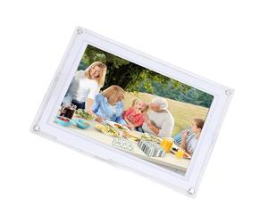 Jectse Touch Screen HD con Cornice per Foto Smart da 10,1 Pollici con Rotazione Automatica della Riproduzione di Video Musicali per la Pianificazione delle Pubbliche Relazioni, Esposizione, (WHITE)