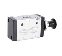 Jectse Valvola Pneumatica Push-pull, Valvola di Controllo Aria con Leva Manuale a 3 Vie e 2 Posizioni, Tipo Ad Azione Diretta Manuale da 3/8 Pollici NPT, Pneumatica con Pulsante Push-pull per