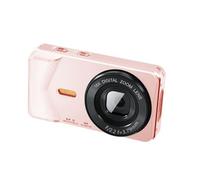 Jectse Videocamera Digitale, Videocamera Selfie da 4K 64MP con Zoom 18x per Principianti, Adatta per il Viaggio e L'uso Quotidiano (PINK)