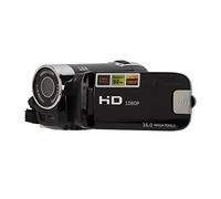 Jectse Videocamera, Videocamera per con Zoom Digitale 16X con Schermo Ruotabile a 270°, Videoregistratore con Luce di Riempimento a LED, Vite da 1/4 di Pollice (BLACK)