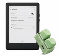 Jectse Voltapagina Bluetooth verde per la lettura (2 tasti) | Retroilluminazione RGB, Tastiera Macro, Tastiera Copia e Incolla, Girapagina Musicale per Giocare e Leggere