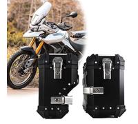 JEDAL Bagaglio de Moto impermeabile, Scatola portaoggetti laterale per Moto alluminio Universale Bauletto Bagagliaio laterale de Moto, Nero, Argento (Misurare : Black 38L)