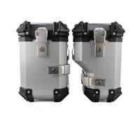 JEDAL Baule Moto Valigia, Bauletto laterale per motocicletta, Valigia Scooter Bagagliaio alluminio bagagliaio universale con serratura di sicurezza (Misurare : Silver 38L)