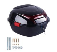 JEDAL Bauletto per moto Baule Motociclo Scooter 35L Bagaglio per Moto con serratura di sicurezza Valigia moto con schienale (Colore : Nero)