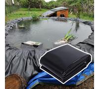 JEDAL Telo per Laghetto 2x8.5m 2x4.5m 6x6.5m 7x10.5m 9x12.5m 14x14m HDPE Rivestimento per Laghetti Nero Fodera per Laghetti Koi Piante Paesaggio Geomembrana Liner(Size:5x7.5m/16.5x24.5ft)