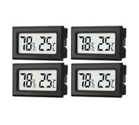 JEDEW Set di 4 mini termometri digitali igrometro interno, misuratore di temperatura e umidità per interni, serra, umidificatore rettile, grande schermo LCD, centigrado ℃ (4)
