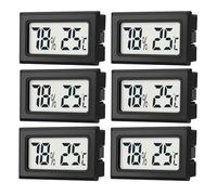JEDEW Set di 6 mini termometri digitali igrometro interno, misuratore di temperatura e umidità per interni, serra, umidificatore, rettile, grande schermo LCD, centigrado ℃ (6)